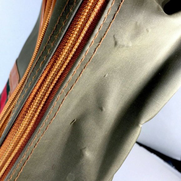 Mr Roberts RARE Vtg Olive Green CarryOn Travel Bag - Picture 11 of 12
